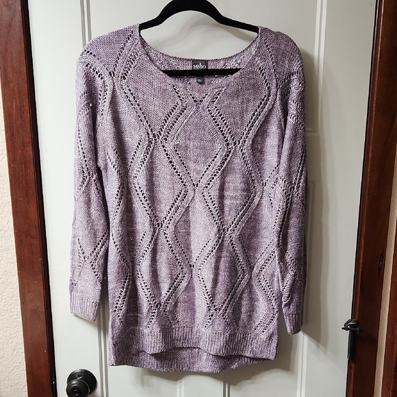 NWOT Soho Lavender Knit Sweater - XL - Picture 1 of 8